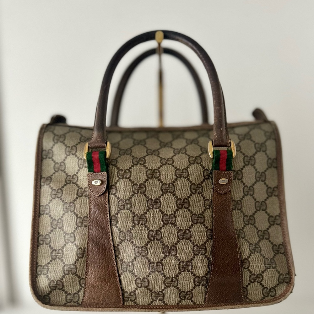 OFFERS!! Vintage Gucci Project Bag ! Gucci Top Handle Mini Boston Bag Beater - Picture 1 of 16